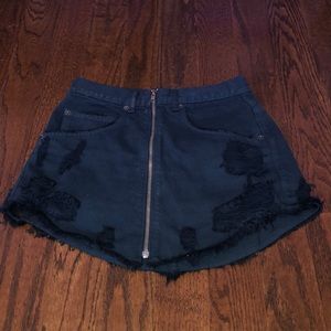 dark turquoise skirt